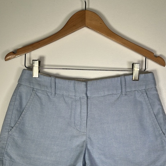 J.crew light blue cotton trouser shorts 0 | coastal granddaughter preppy travel - Picture 6 of 14